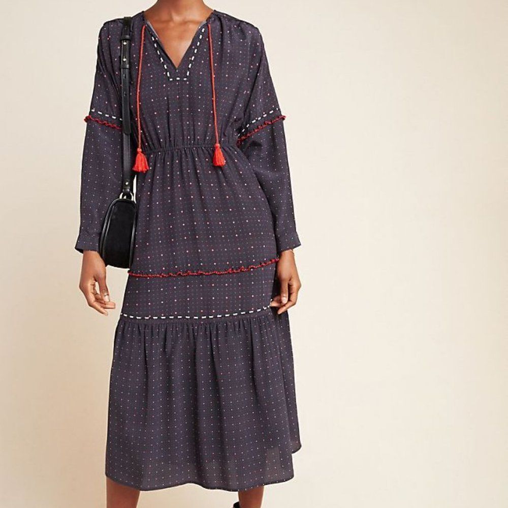 Anthropologie Dolan Embroidered Midi Dress (NWT)